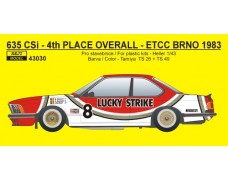 Decal – BMW 635 CSi  „LUCKY STRIKE“ - ETCC – GP Brno 1983